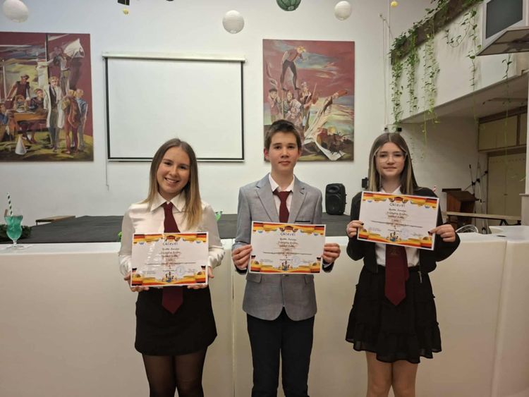 A német „Deutsch ist ein plus” tehetségműhely 7. osztályos tanulói első helyezést értek el