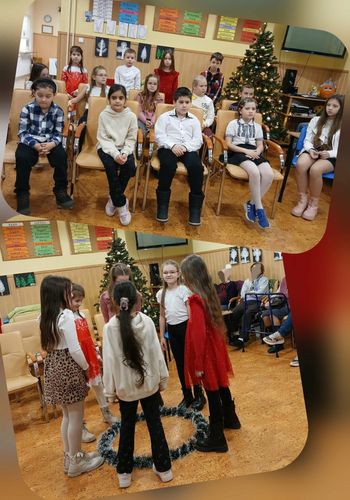 Immár hagyománnyá vált, hogy iskolánk 3.a osztálya az osztályfőnök szervezésében a karácsony közeledtével ellátogat a Mosoni Idősek Klubjába